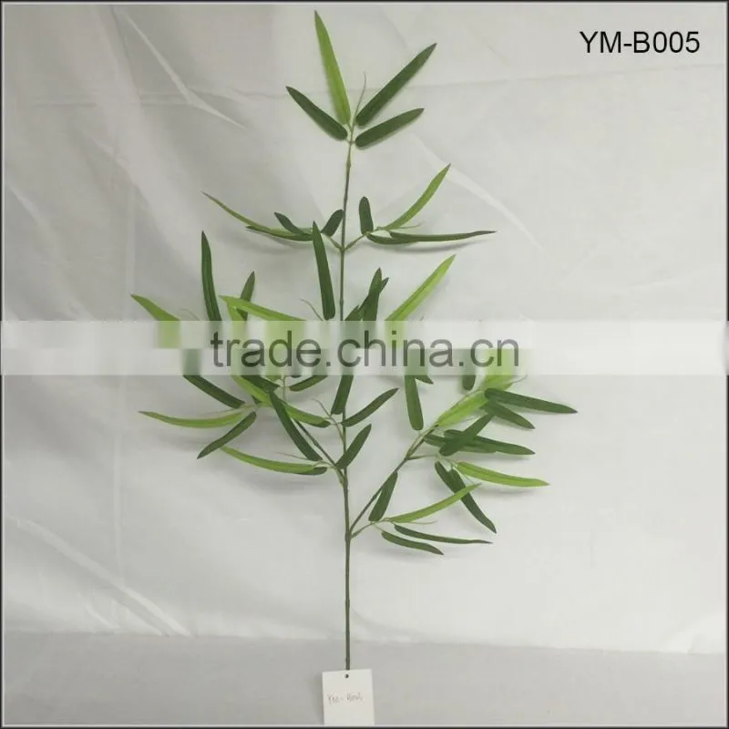 Silk bamboo branch and leaves
