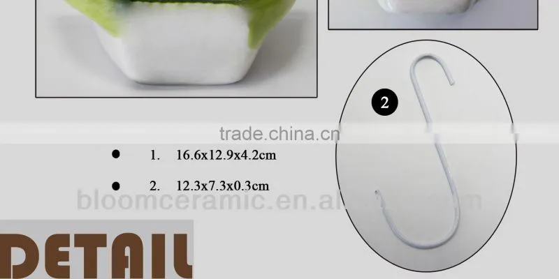 Flower design ceramic aroma humidifier with pothook