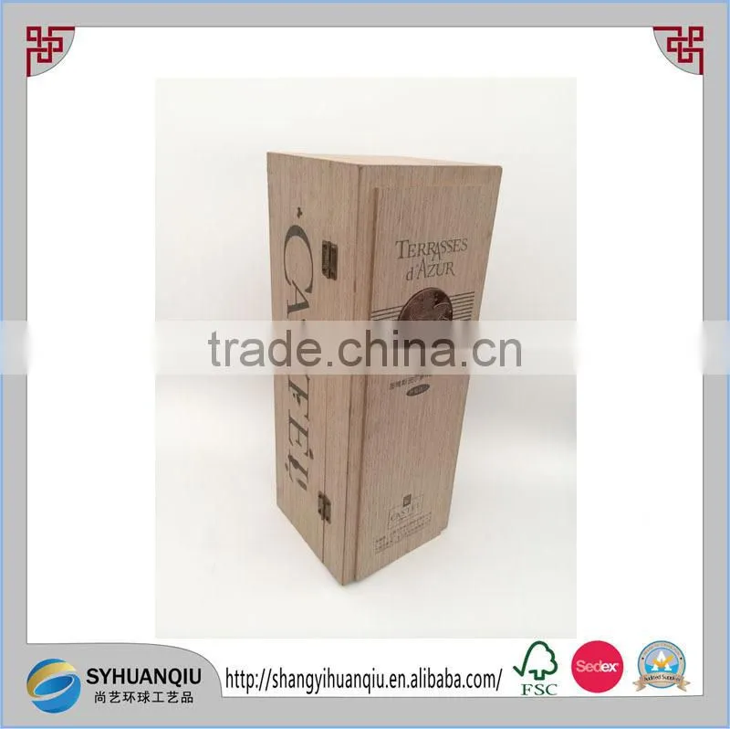 Solid oak wood printing wine box
