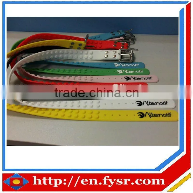 2016 cheap price eco-friendly popular color silicone belts for students