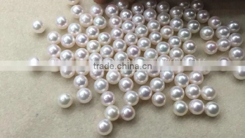 AAA grade wholesale half drilled loose Akoya pearls 8.5-9mm