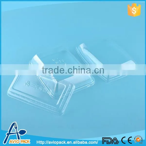 Professional non toxic plastic PET clear lunch box lid