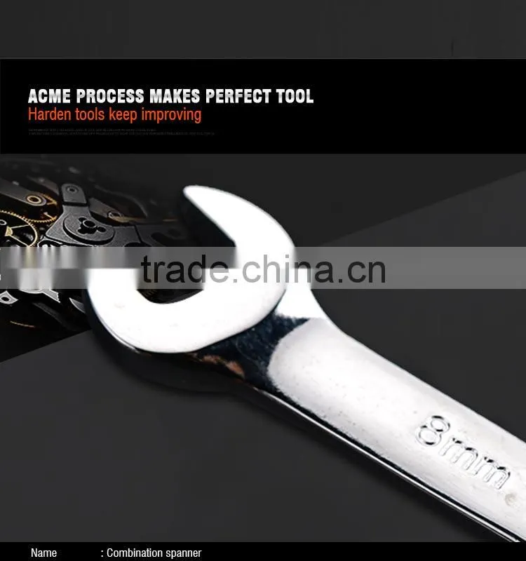 combination spanner different size chrome vanadium harden spanner tools set