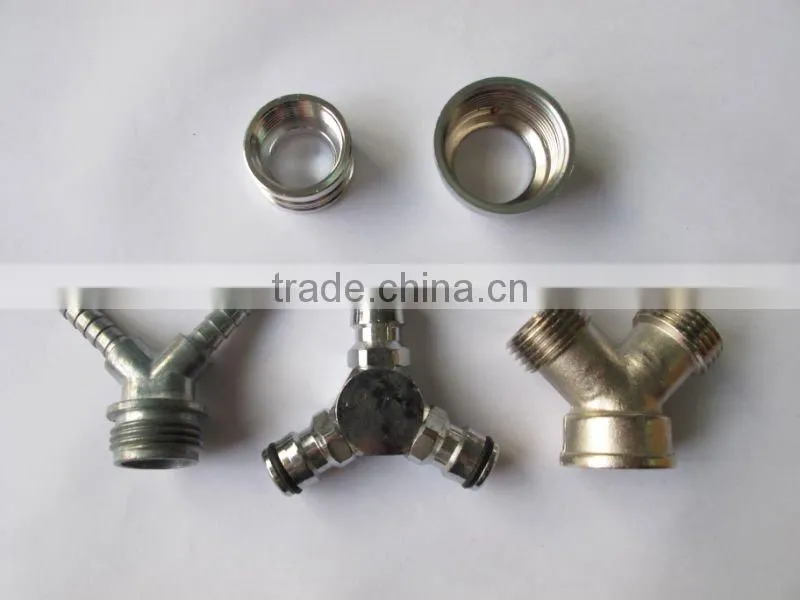 Zinc Y shut-off valve with yellow color