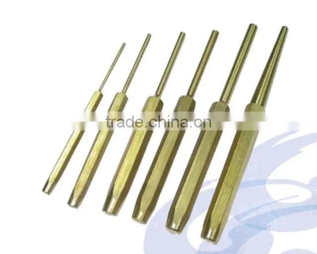 6PC Brass Steel Hand Center Hole Punch Tools Set