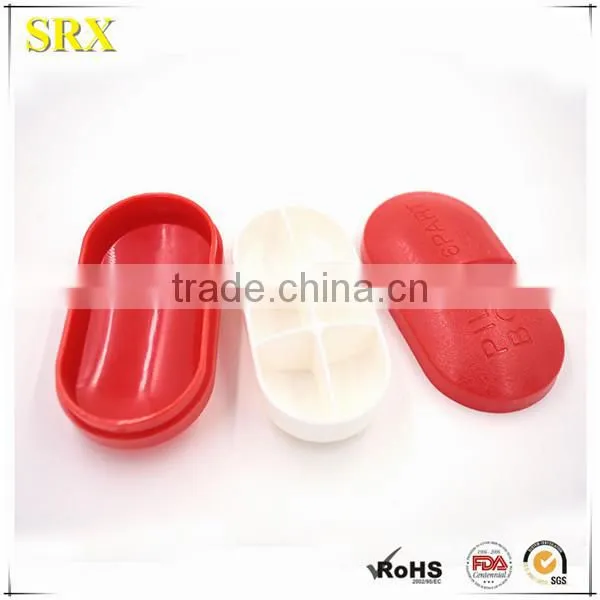 6 slots mini drug Medical pill box organizer case, mini pill container custom, custom design plastic pill box manufacturer