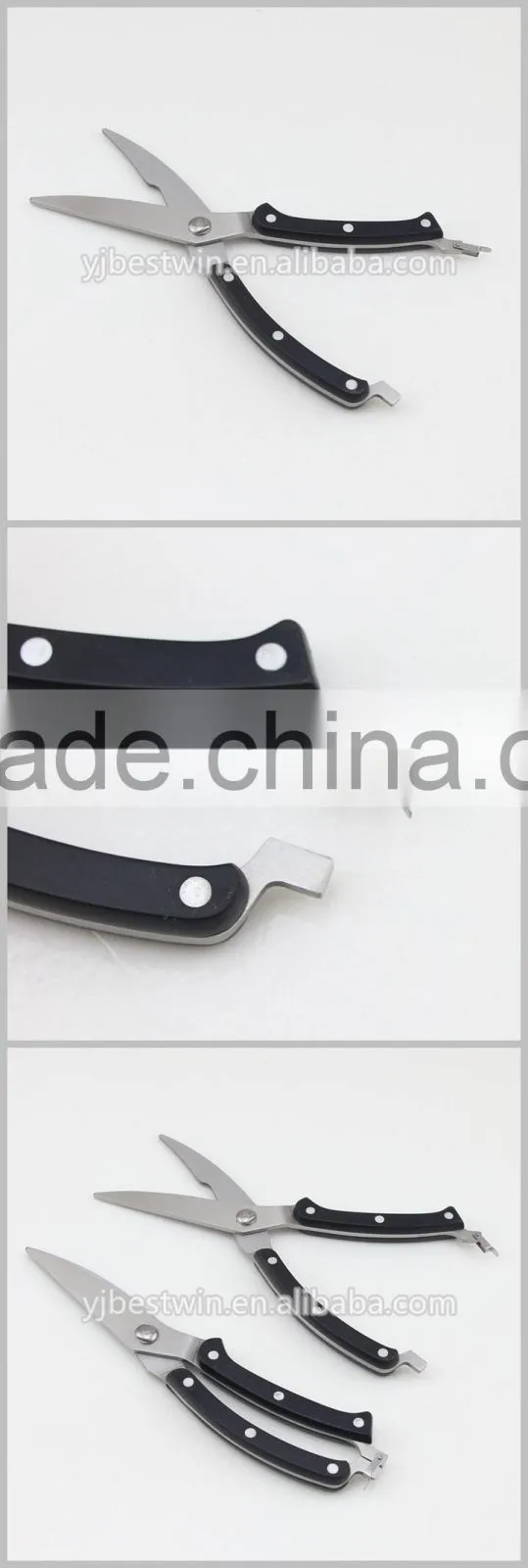 High Quality And Best Handle Feeling Kitchen Scissors Spring Loaded Kitchen Shears Professional Poultry Shears With Locking Clip