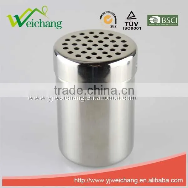 WCR078 Good quality classical Stainless steel salt and pepper shaker set with handle