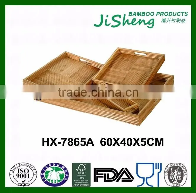 Antique Color Bamboo Wood Serving Trays For Home Hotel Restaurant