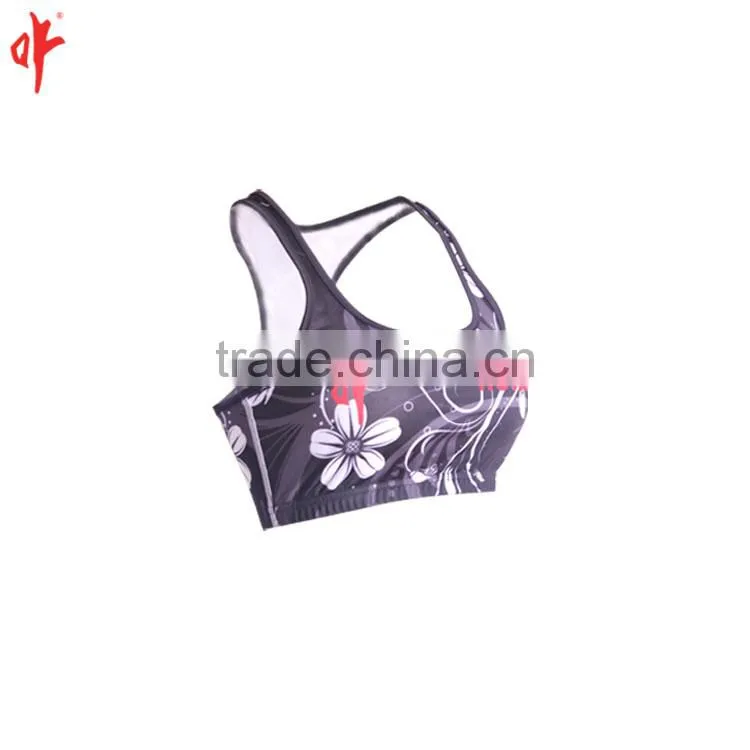 Custom lycra fabric for gym wear fitness clothing sports bra