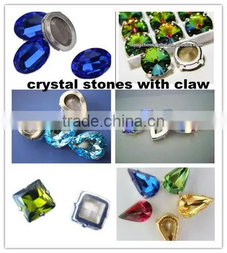 dongzhou metal claw sew buttons,sew on strass for wedding dress