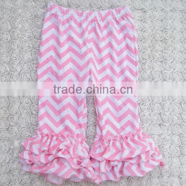 china product and low price wholesale best selling boutique cotton ruffle pants for baby kids for spring and autumn wearing
