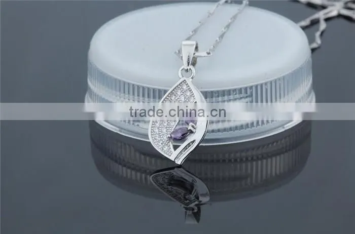 New Fashion 925 sterling silver AAA clear CZ Evil Eye necklace pendants