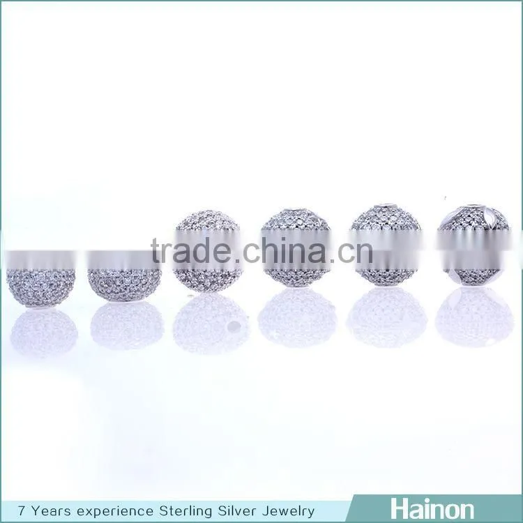 Yiwu top quality beads fine jewelry charm accessories sterling silver beads shamballa