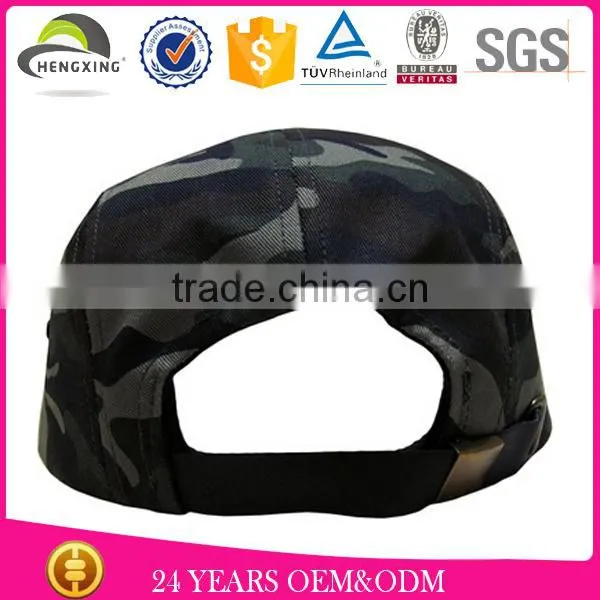 camouflage flat brim hat custom leather brim camouflage cap