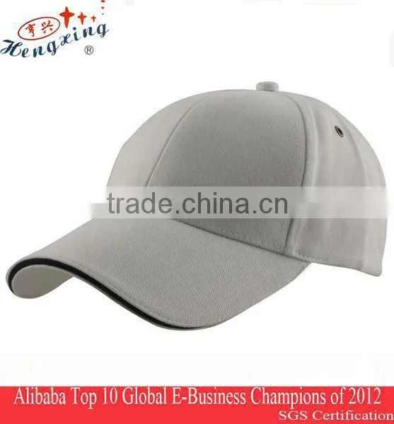 sandwich brim gray blank custom baseball cap