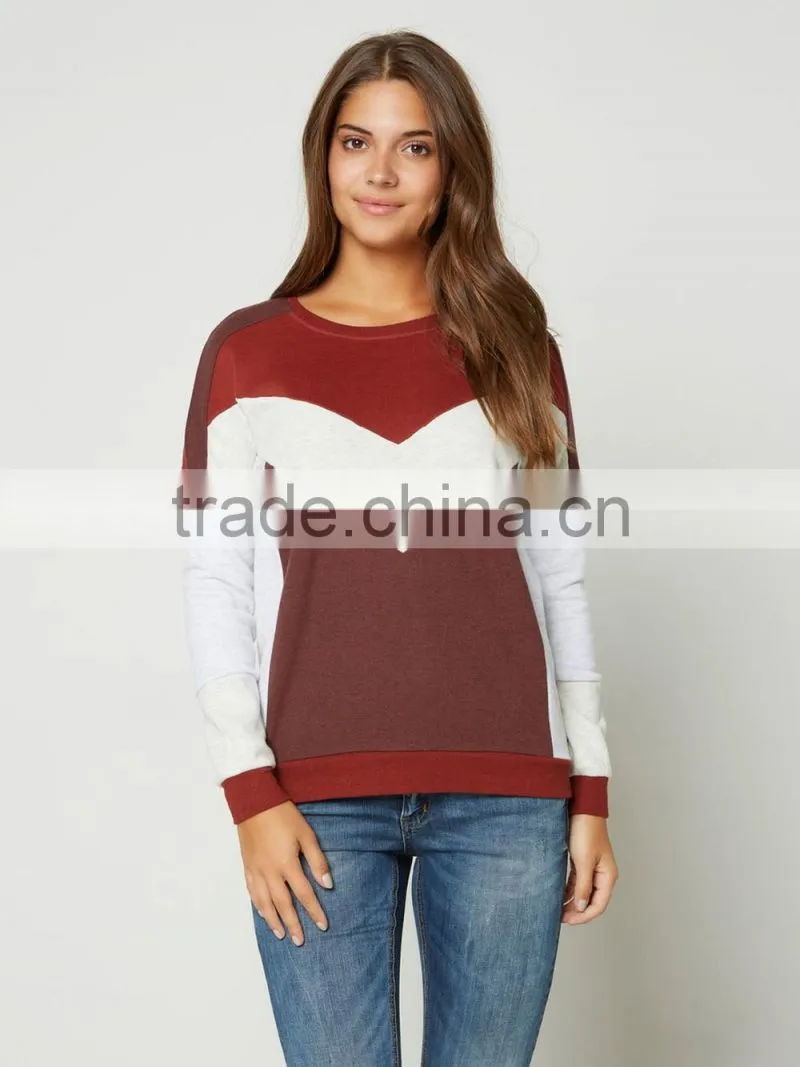 2016 Wensfashion Custom Women Leather Sleeve Sweatshirt and Long Sleeved Sweatshirt