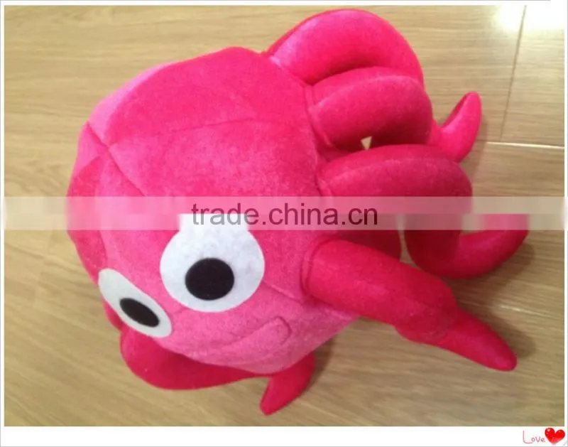 EN71 novelty hat Comb plush octopus hat cute squid hat