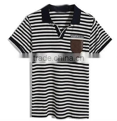 Selling Best Summer Design Men's Red Stripe Polo Shirt OEM Support