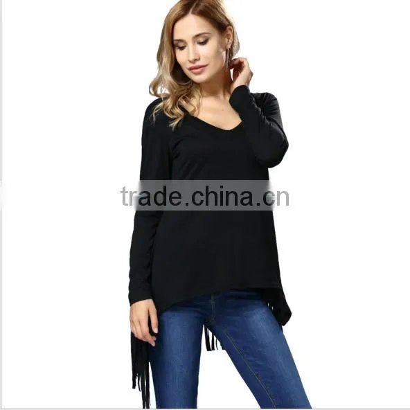 Europe and the United States sell like hot cakes long-sleeved T-shirt girl