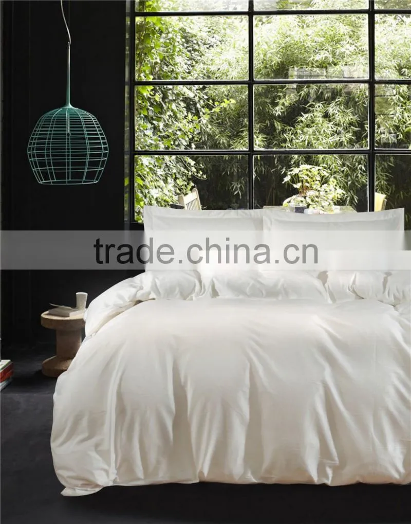 2017 NEW DESIGN SUPER SOFT MICROFIBER MILK WHITE 4PCS BEDDING SET