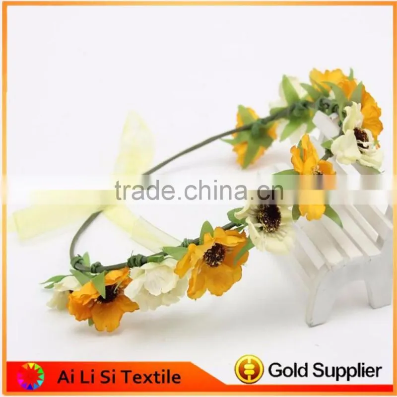 Best Selling Products New Premium Wedding Festival Flower Bride Garland Wreath Hair Headband