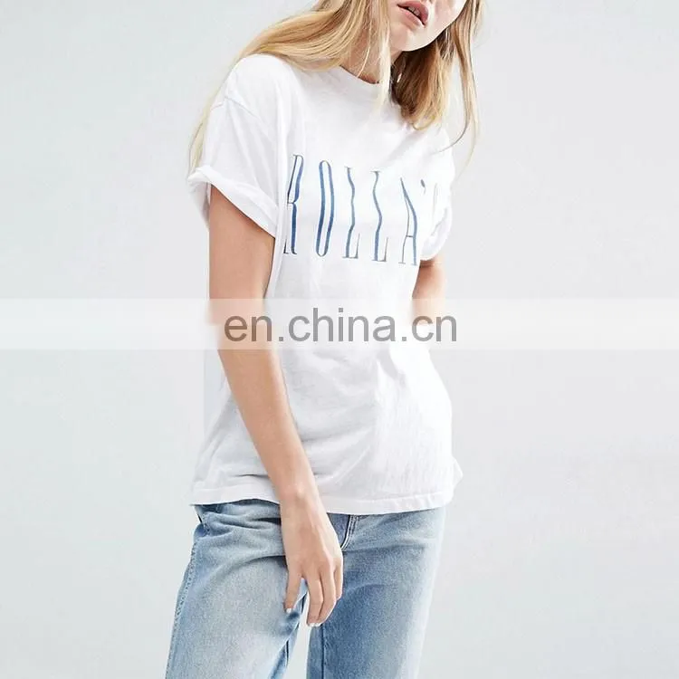 Latest wholesale custom women pima cotton plain no brand t-shirt