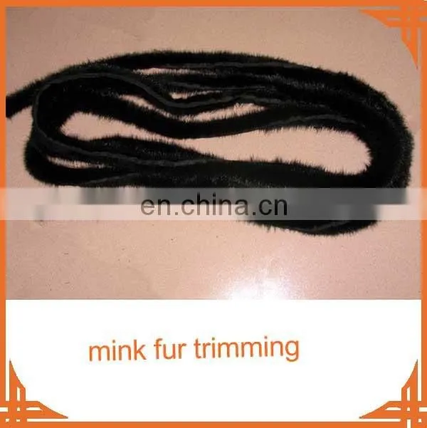 mink fur strip natural color
