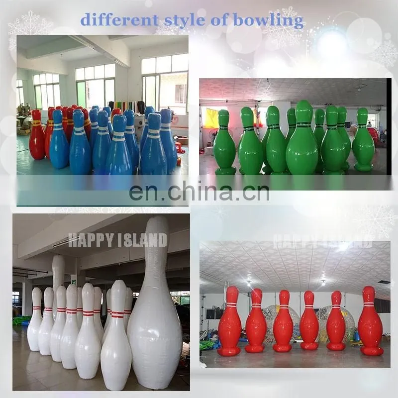 HI Inflatable Bowling Outdoor Ground Inflatable Bowling With Bungee Games