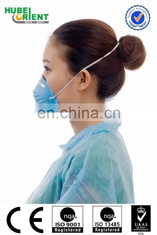 Non woven disposable n95 dust mask with double ear loop