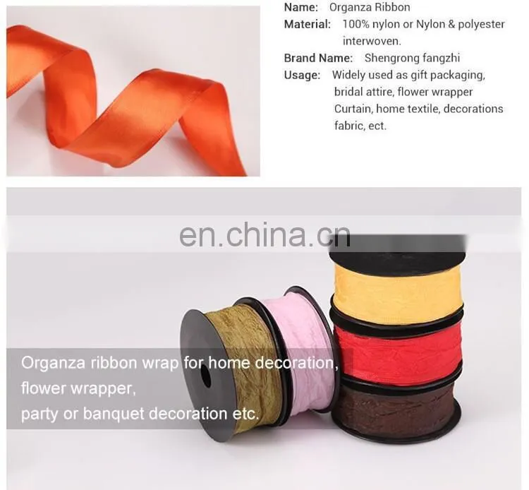 wedding beautiful decoration festival celebration colorful snow organza ribbon