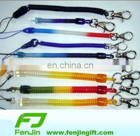 colorful plastic spring coil lanyard
