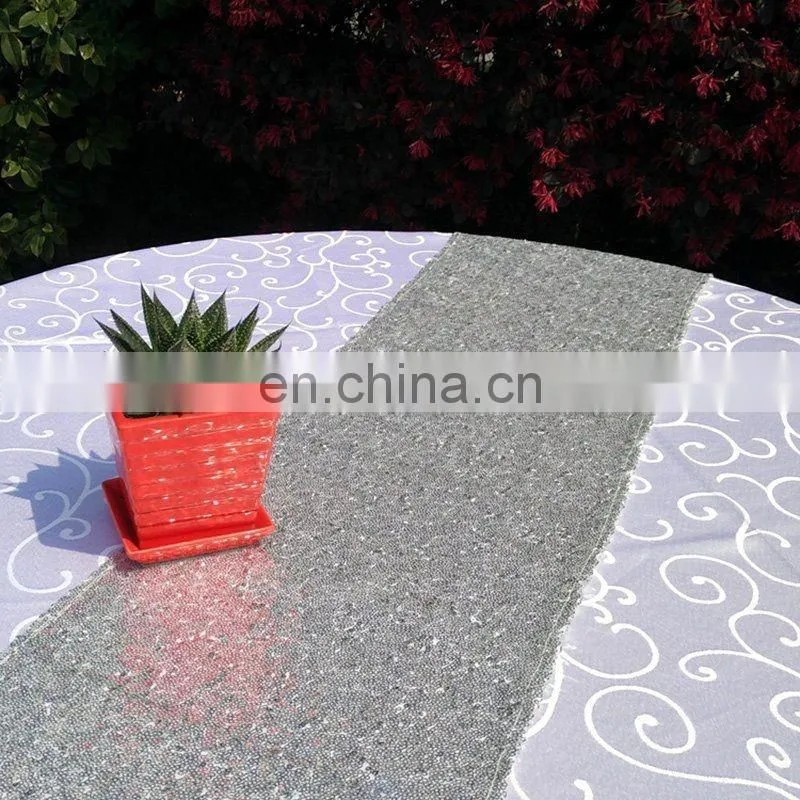 Sequin Glitter Table Runner Cloth For Wedding Home Decor Gold Silver Champagne Color