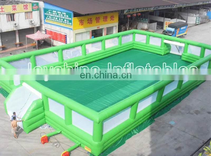 2019 NEW Inflatable Soccer Game Playground Air Bounce Football Field Inflatable Soap Soccer Field For Sale