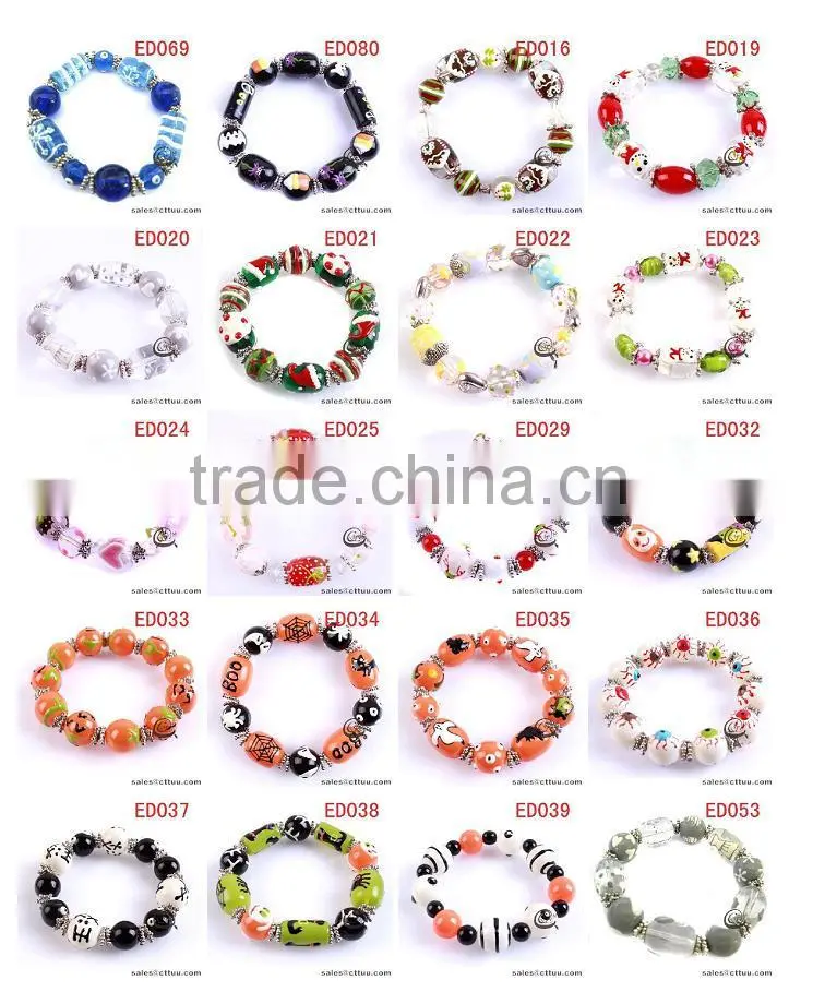 china online shopping green glass bead bracelet