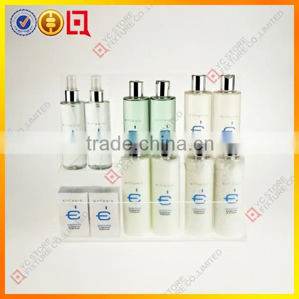 Hot selling acrylic standing display rack for perfume cosmetic