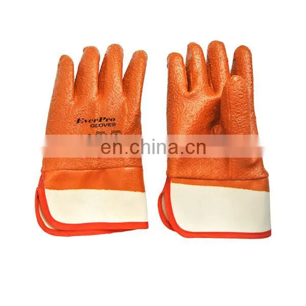 PVC Red Gauntlet Cuff Liquid And Chemical Resistant Heavy Duty Work Work Gloves w