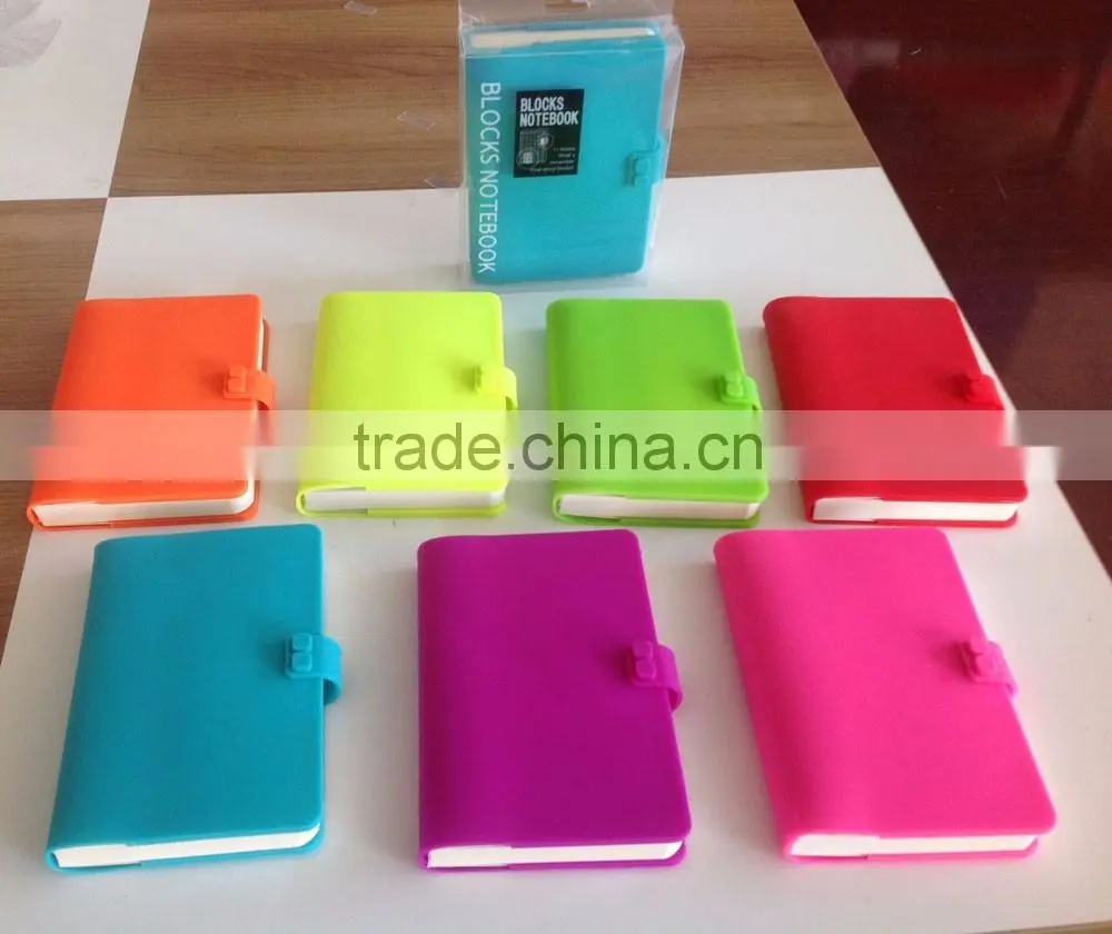 New Arrival Flat Notebook Paper Silicone Blocks Notebook Memo Paper Notebook