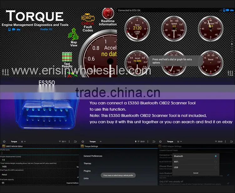 Erisin ES2698V 7 Inch 2 Din Android 4.4.4 Auto Radio Car DVD for Jetta