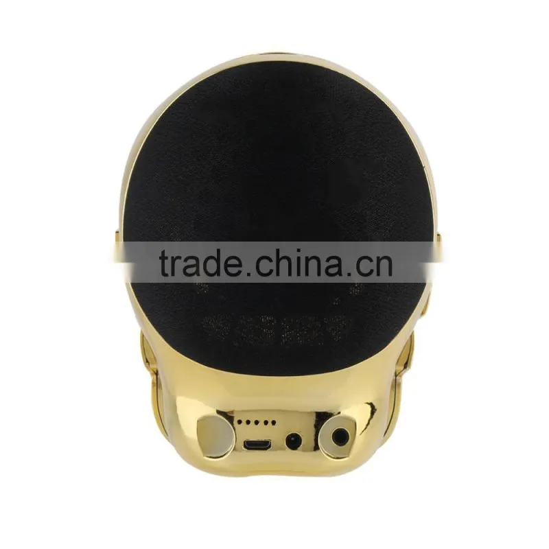 New Plastic Metallic SKULL Wireless Bluetooth Speaker Sunglass NFC Skull Speaker Mobile Subwoofer Multipurpose Speaker
