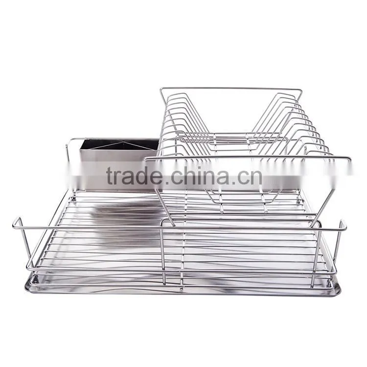 hot selling 2 tier stainless steel dish rack