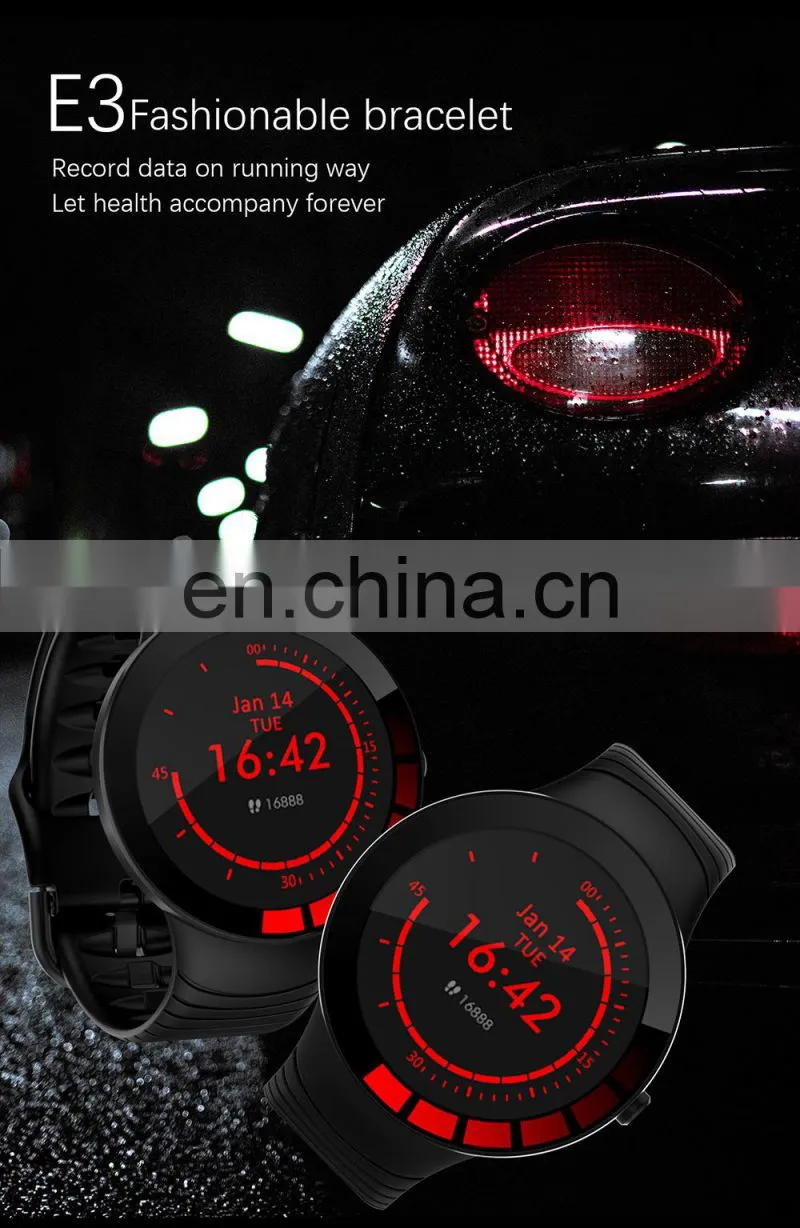 SANDA E3 Branded Watches Temperature Alarm Heart Rate Clock Sport Adult Android Smart Watch