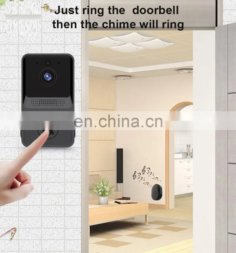 Hot Selling New T2 Z20 720P Two Way Audio Night Vision Wifi Wireless Smart Doorbell Chime Ring Doorbell Camera Video Doorbell