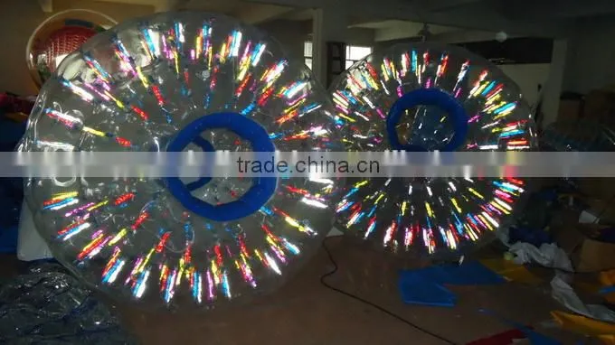 2015 New arrvail inflatable shinning zorb ball harness zorb ball for sale