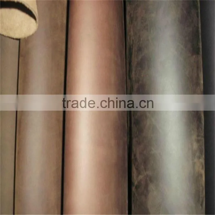 Cow crazy horse real china leather for shoes