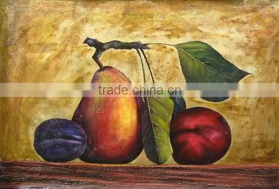High quality direct factory handmade oil painting,Harvest fruit