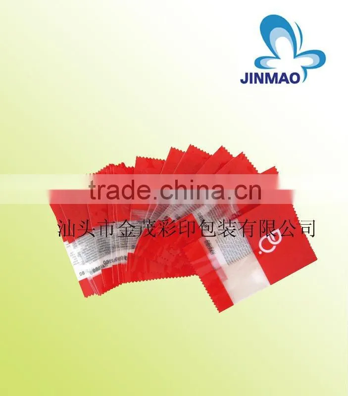 Plastic aluminum foil flat bags with heat side sealed