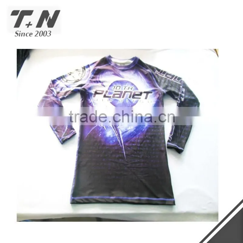 Custom Sublimation Printed Long Sleeve Rash Guard