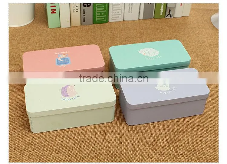 tin pencil case/stationery storage tin box
