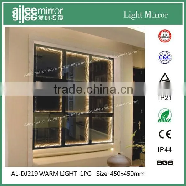 Magnifying led mirror infintity home decor light mirror